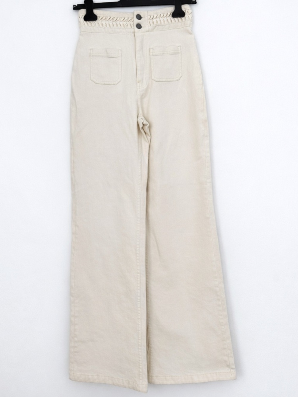 Anthropologie Magali Pascal Birkin Wide Leg Jeans High Rise Beige Size S - Picture 3 of 9
